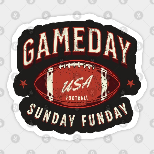 Game day / Sunday Funday / Footbal Sticker by Yurko_shop